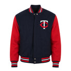 MLB Men's Minnesota Twins Navy & Red Varsity Jacket