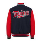 MLB Men's Minnesota Twins Navy & Red Varsity Jacket (Back)