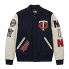 MLB Men's Minnesota Twins Navy and White Varsity Jacket