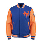 MLB Men's New York Mets Blue and Orange Varsity Jacket