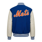 MLB Men's New York Mets Blue and White Varsity Jacket (Back)
