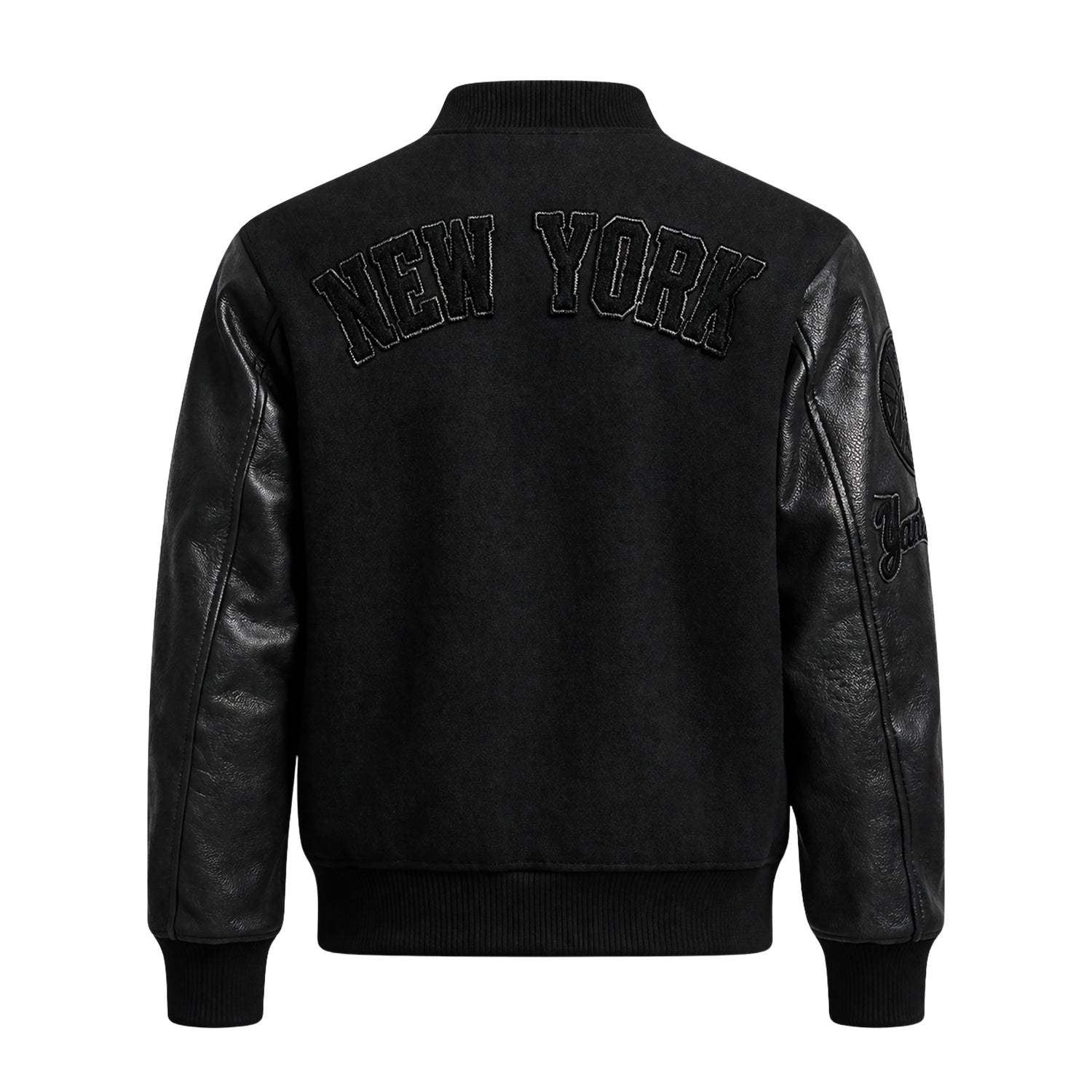 MLB Men's New York Yankees Black Varsity Jacket (Back)