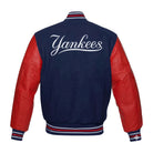 MLB Men's New York Yankees Navy Blue & Red Varsity Jacket (Back)