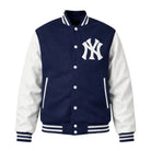 MLB Men's New York Yankees Navy Blue & White Varsity Jacket