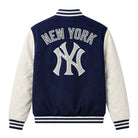 MLB Men's New York Yankees Navy Blue & White Varsity Jacket (Back)