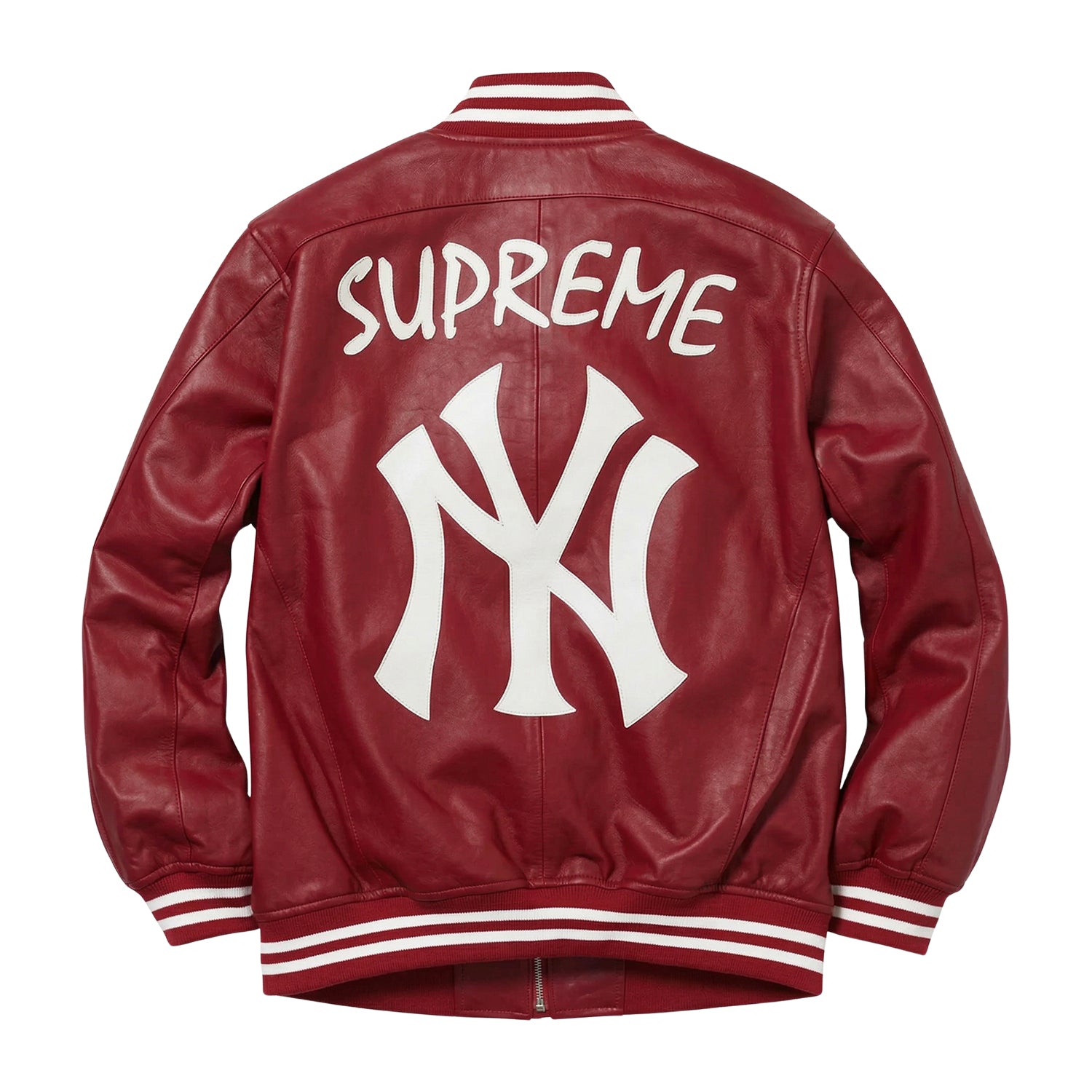MLB Men's New York Yankees Red Varsity Jacket (Back)