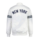 MLB Men's New York Yankees White Premium Varsity Jacket (Back)