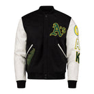 MLB Men's Oakland Athletics Black and White Varsity Jacket