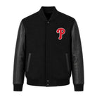 MLB Men's Philadelphia Phillies Black Varsity Jacket