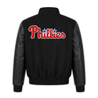MLB Men's Philadelphia Phillies Black Varsity Jacket (Back)