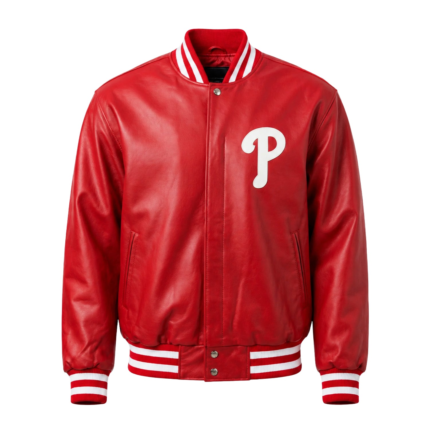 MLB Men's Philadelphia Phillies Red Varsity Jacket