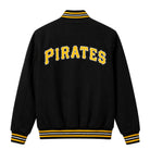 MLB Men's Pittsburgh Pirates Black Wool Varsity Jacket (Back)