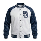 MLB Men's San Diego Padres White Varsity Jacket