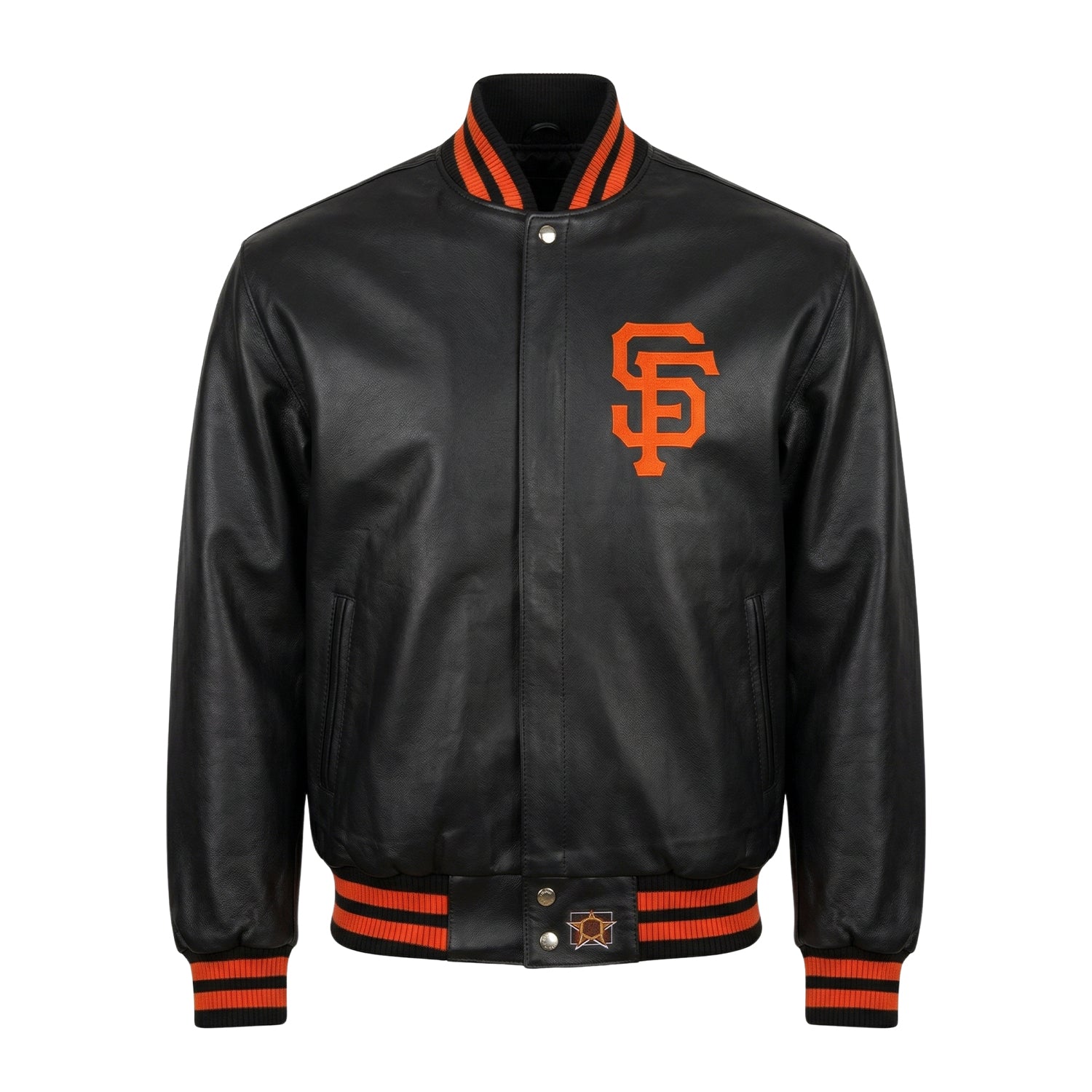 MLB Men's San Francisco Giants Black Wool Varsity Jacket
