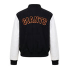 MLB Men's San Francisco Giants Black & White Wool Varsity Jacket (Back)