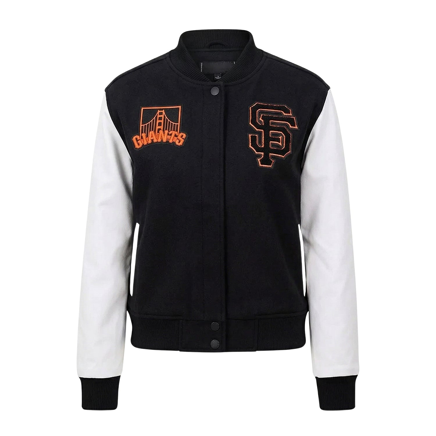 MLB Men's San Francisco Giants Black and White Varsity Jacket