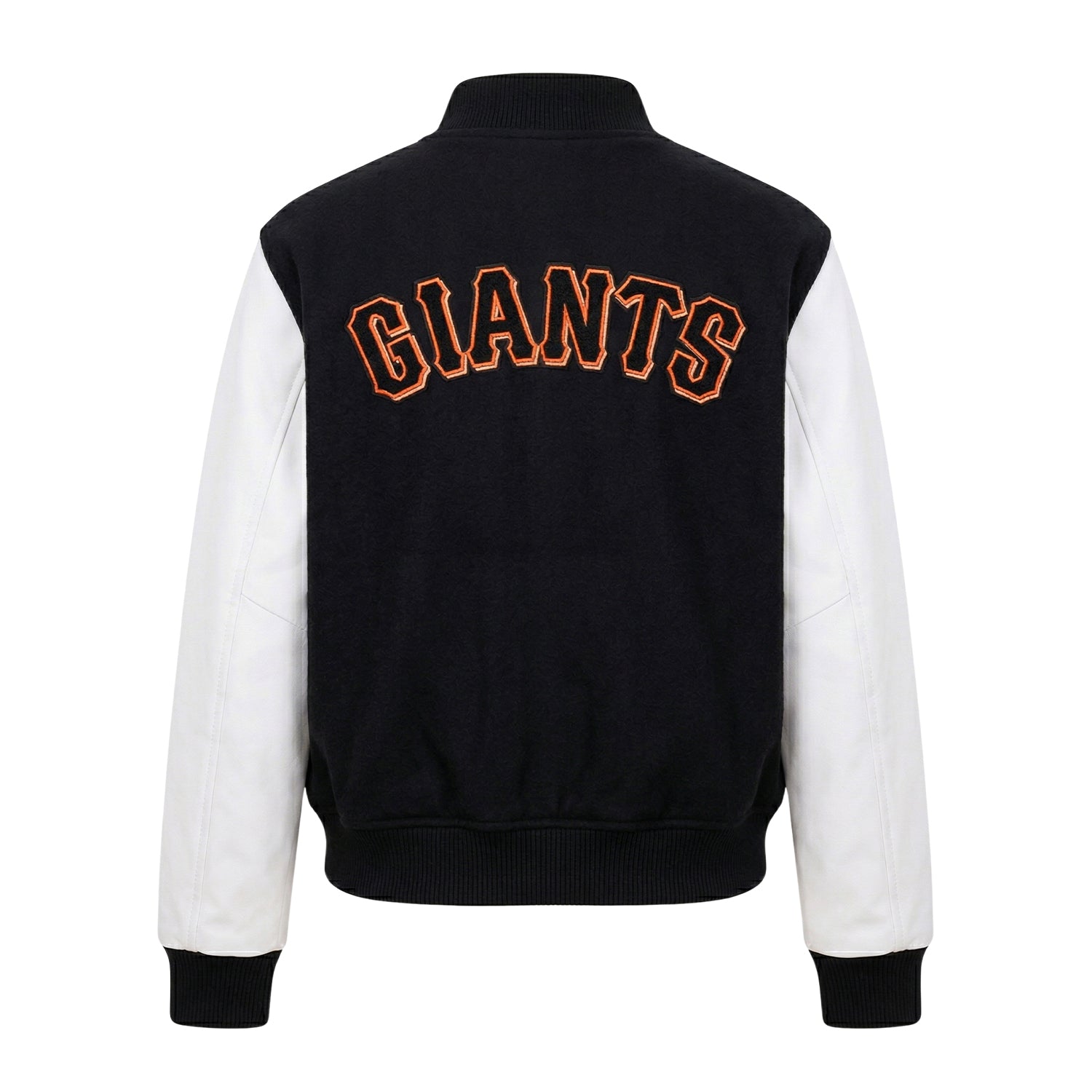 MLB Men's San Francisco Giants Black and White Varsity Jacket (Back)