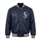 MLB Men's Seattle Mariners Navy Blue Varsity Jacket