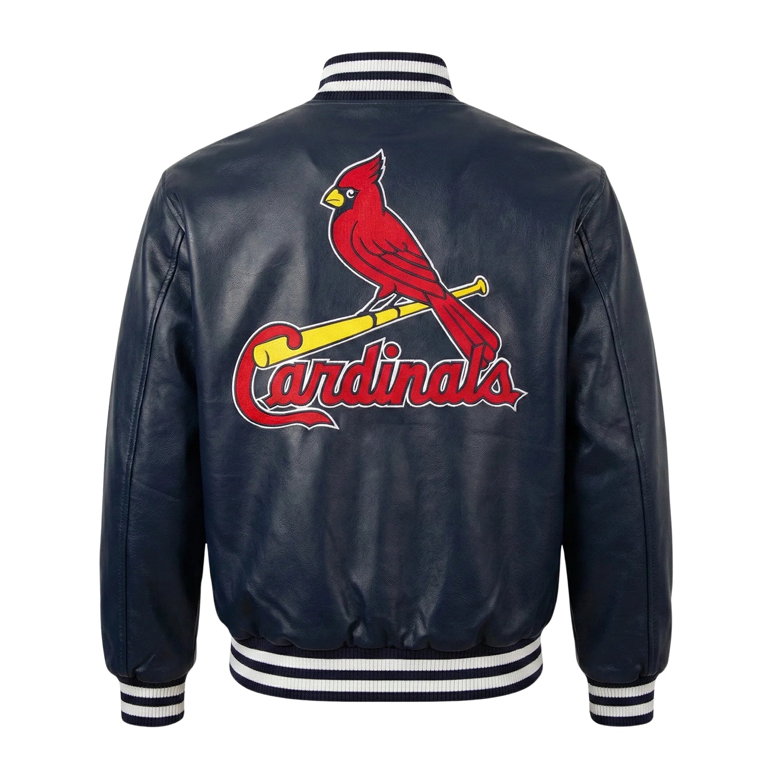 MLB Men's St Louis Cardinals Navy Varsity Jacket (Back)