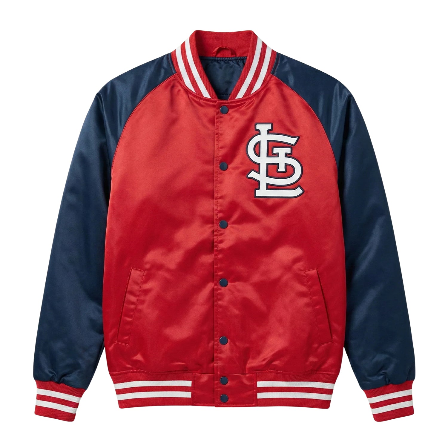 MLB Men's St Louis Cardinals Red Catin Varsity Jacket