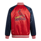 MLB Men's St Louis Cardinals Red Catin Varsity Jacket (Back)