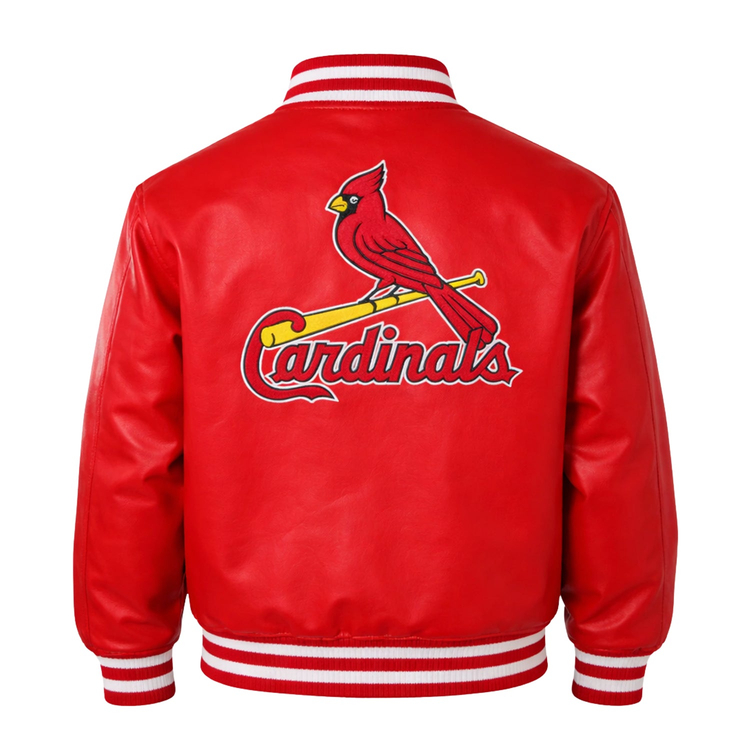 MLB Men's St Louis Cardinals Red Varsity Jacket (Back)