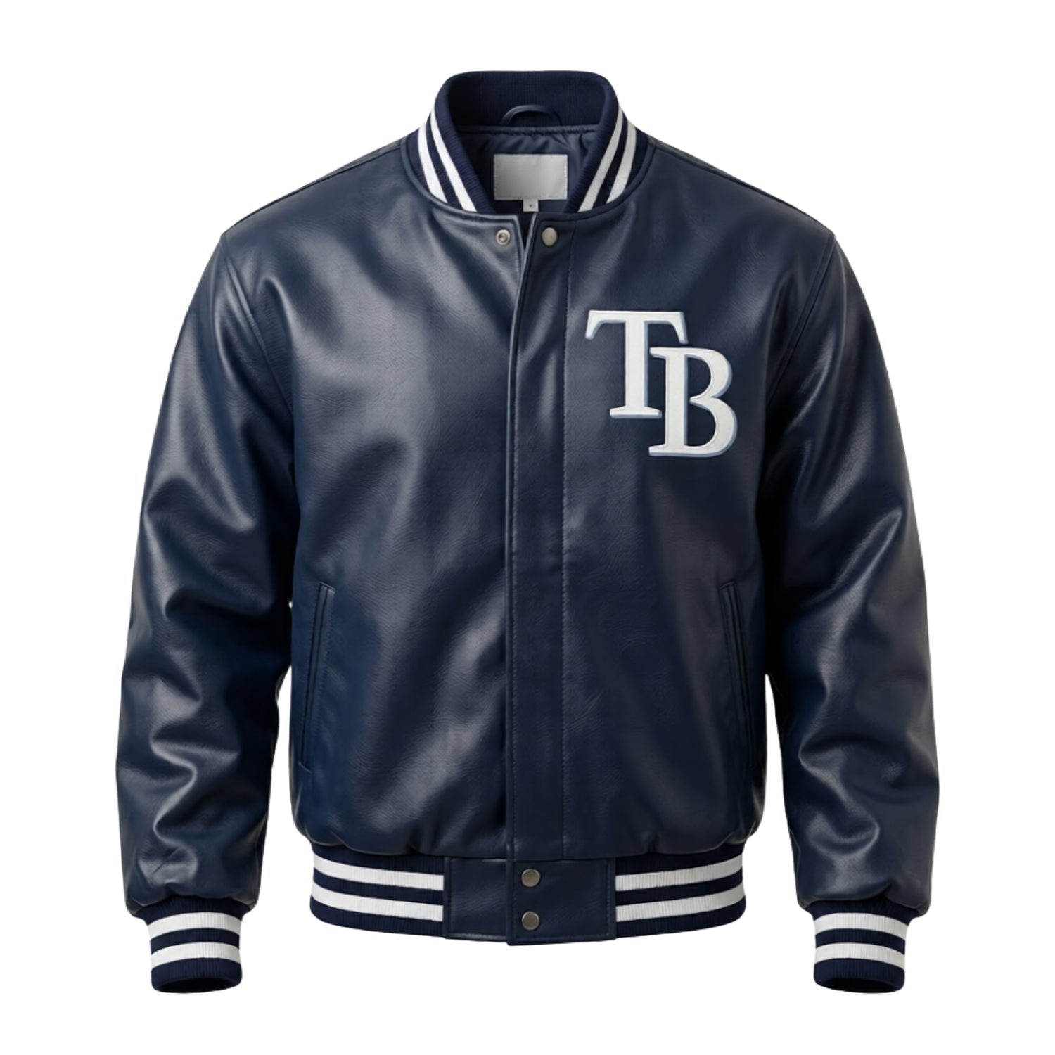 MLB Men's Tampa Bay Rays Navy Blue Varsity Jacket
