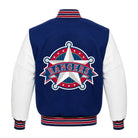 MLB Men's Texas Rangers Blue & White Varsity Jacket (Back)
