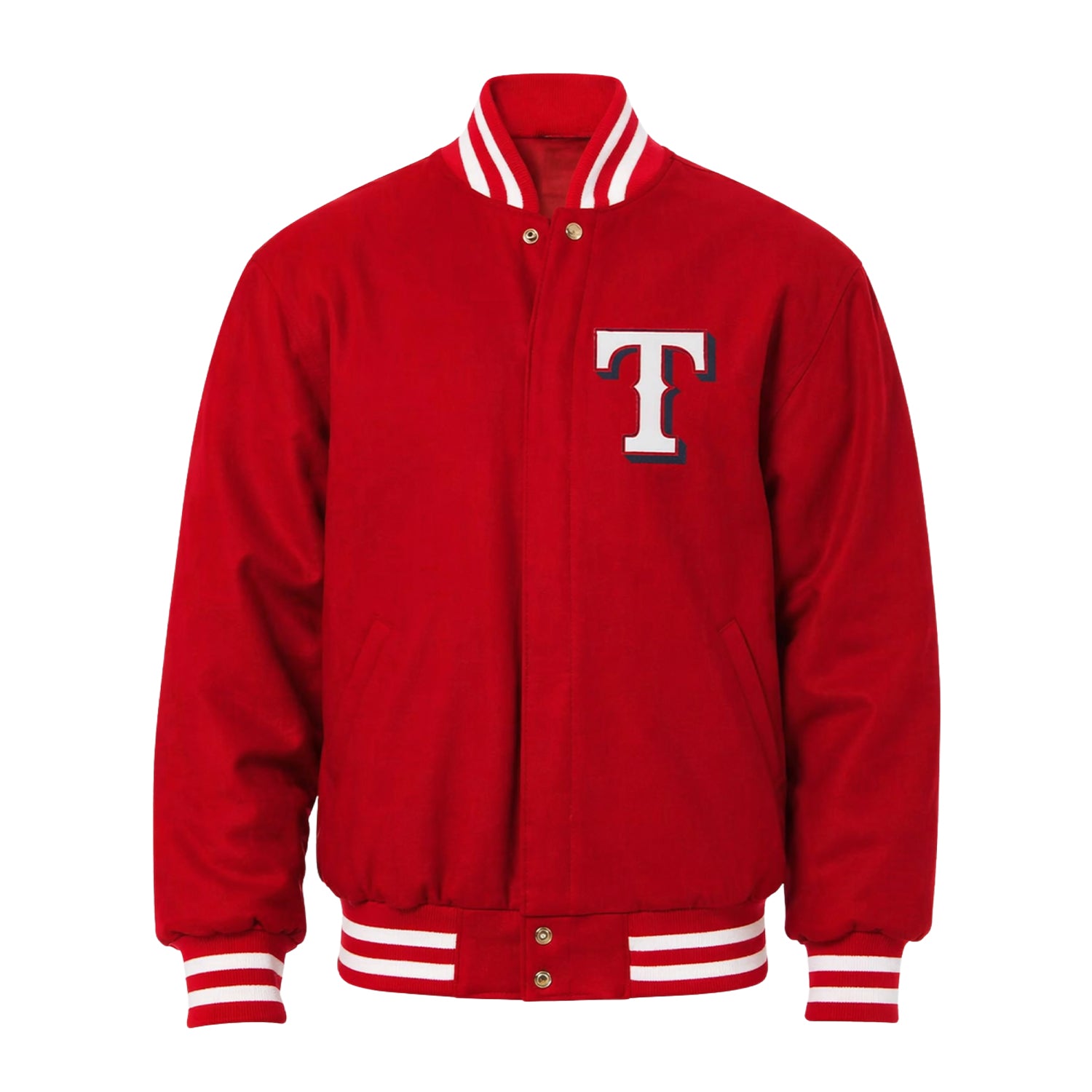 MLB Men's Texas Rangers Red Varsity Jacket