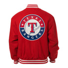 MLB Men's Texas Rangers Red Varsity Jacket (Back)
