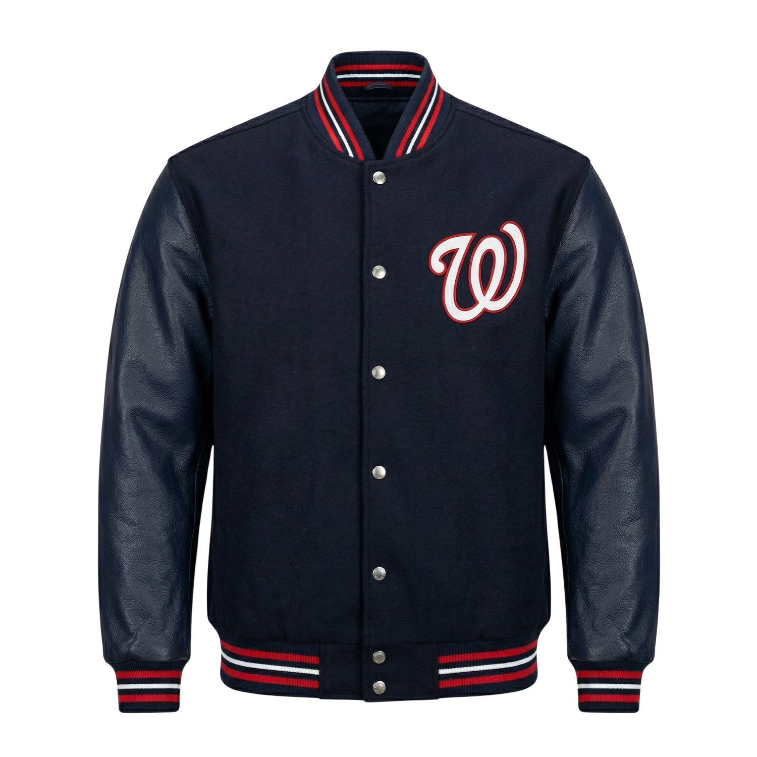 MLB Men's Washington Nationals Navy Blue Varsity Jacket