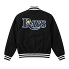 MLB Men's Tampa Bay Rays Black Varsity Jacket (Back)