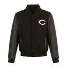 MLB Women's Cincinnati Reds Black Varsity Jacket