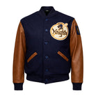 MLR Women's Knights Logo Navy & Brown Varsity Jacket