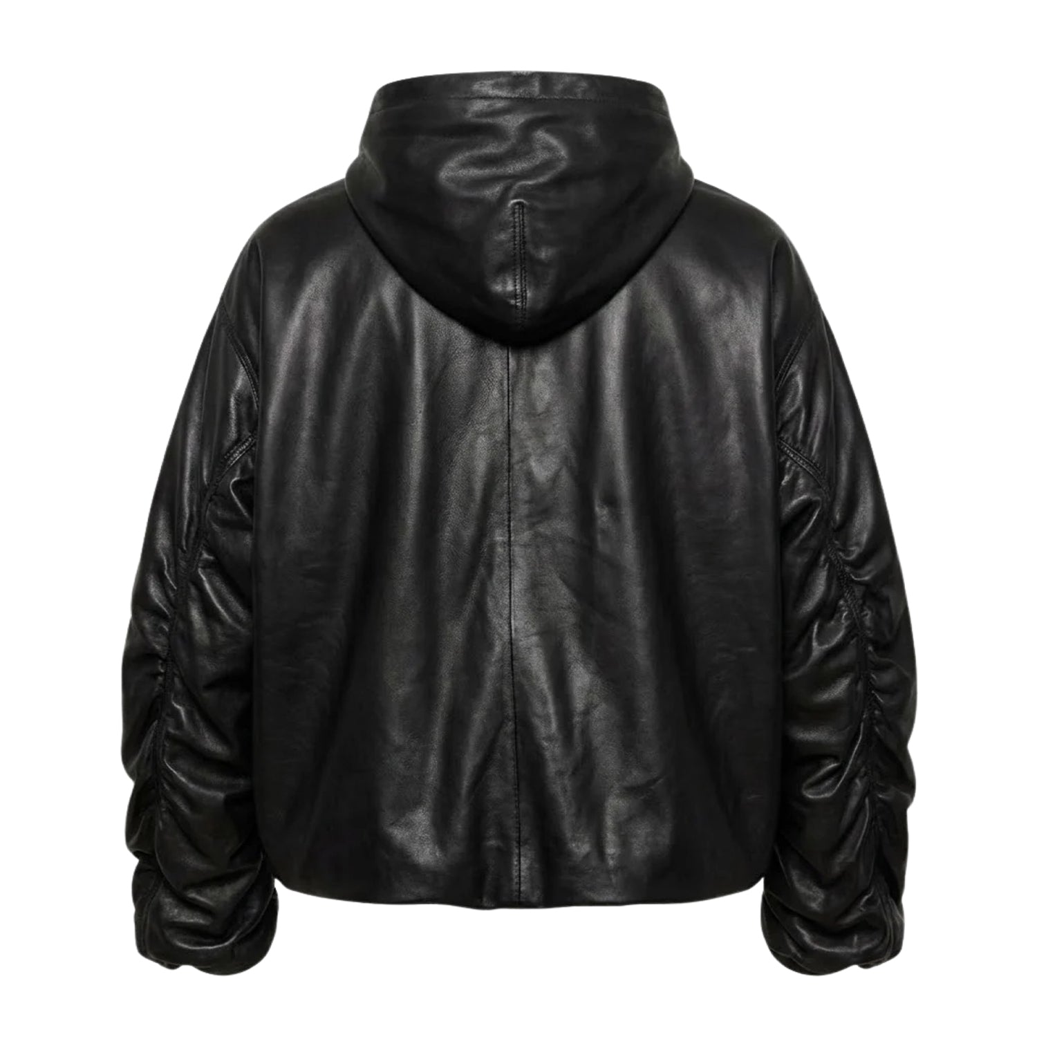 Men's Cosplay Kangaroo Pocket Leather Hoodie (Back)