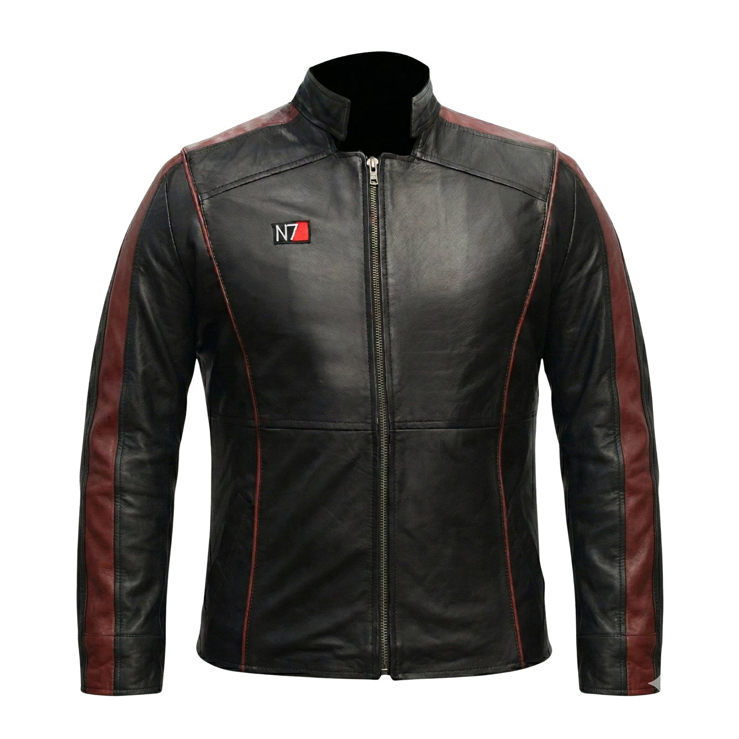 Men's Moto N7 Styling Black Leather Jacket
