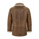 Men's Aviator B3 RAF Design Brown Trench Coat (Back)