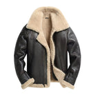 Men's Aviator RAF Aviator Design Black Shearling Jacket
