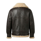 Men's Aviator RAF Aviator Design Black Shearling Jacket (Back)