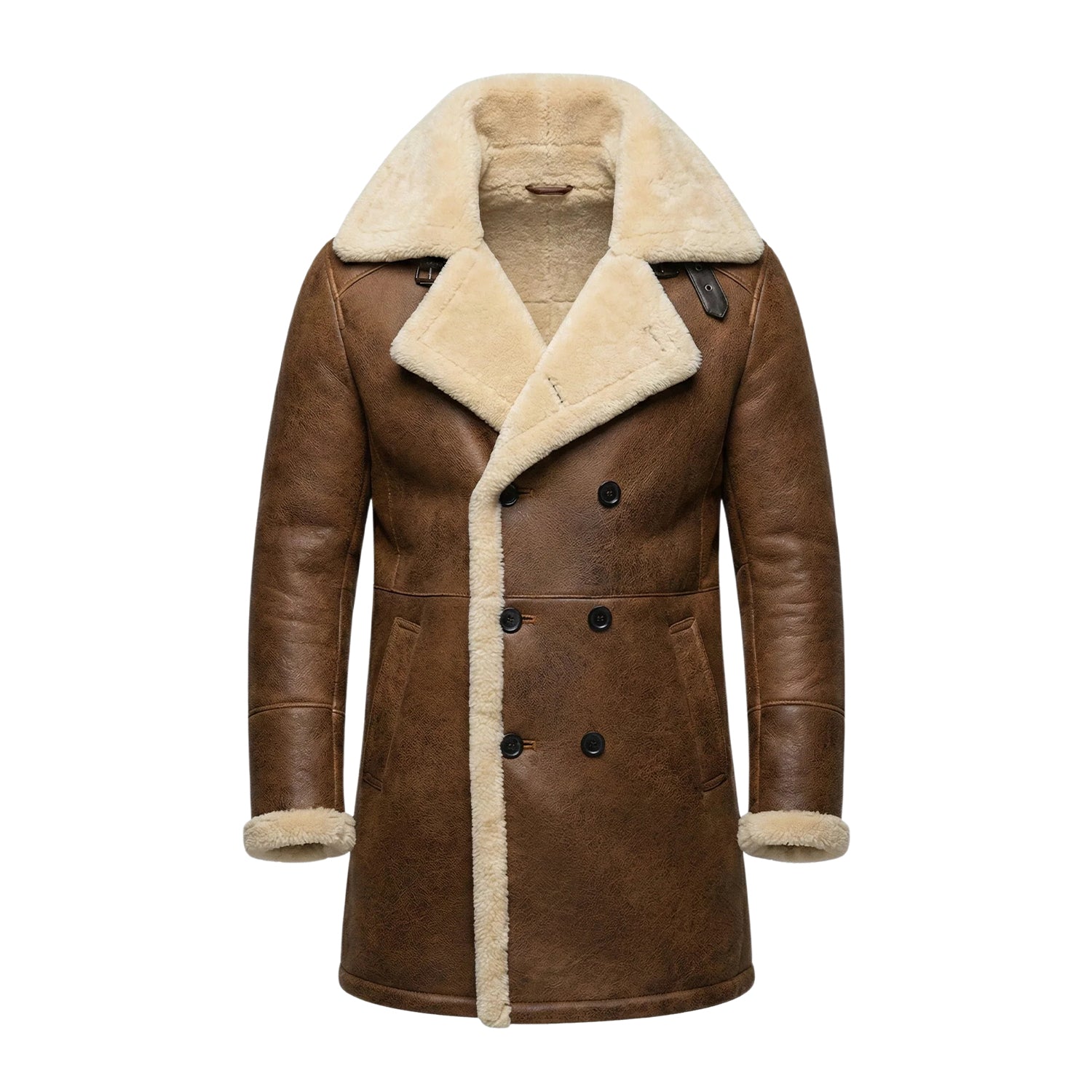 Men's Aviator RAF B3 Design Brown Trench Coat
