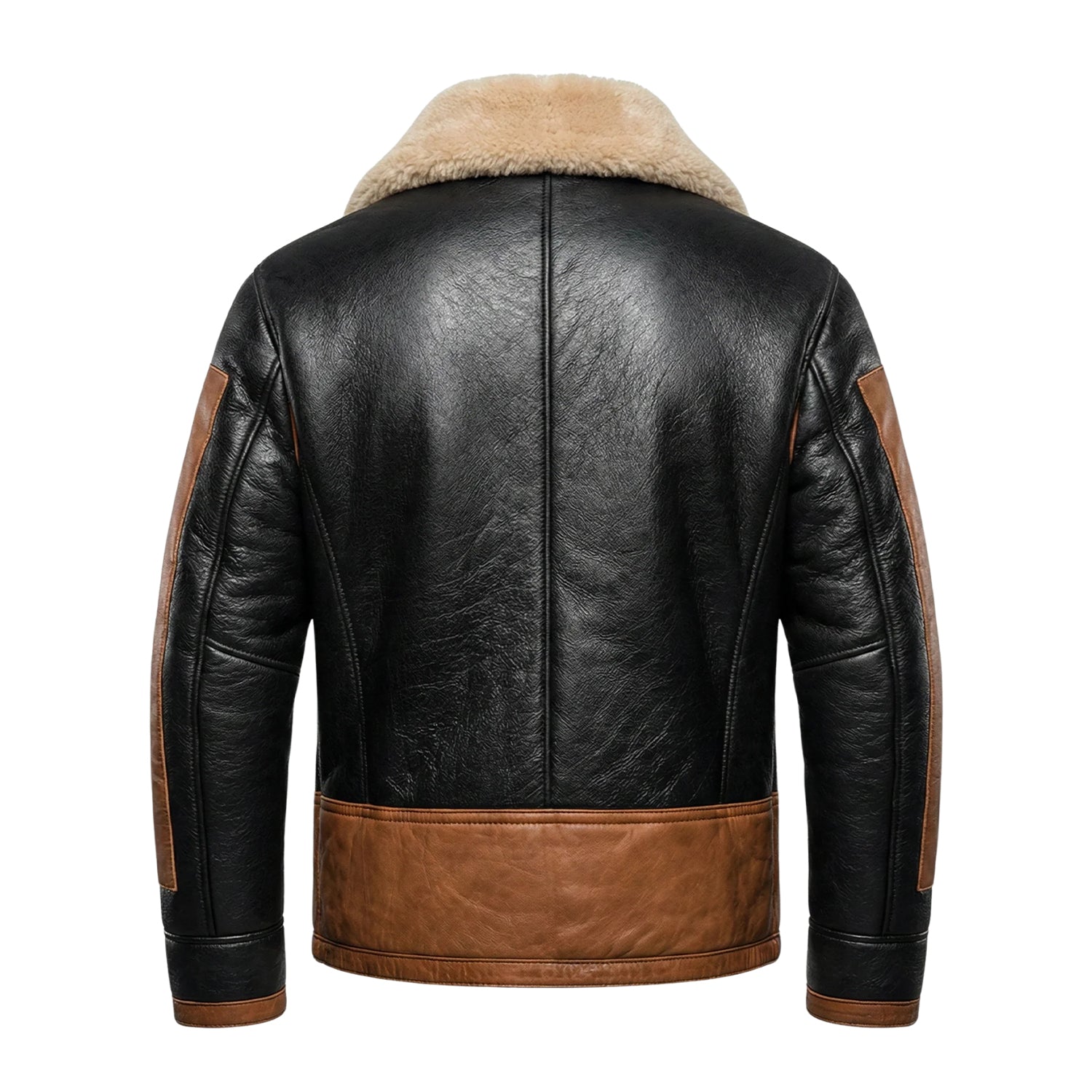 Men's B3 Flight Classic RAF Design Shearling Jacket (Back)