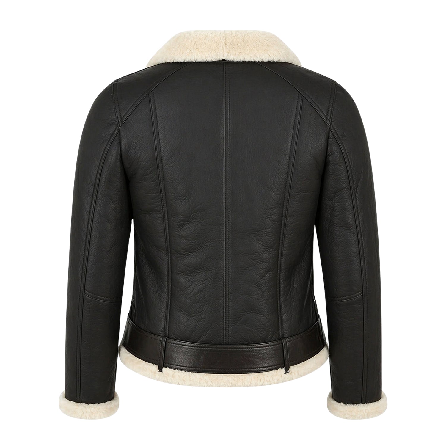 Men's B3 Flight Dual Closure System Shearling Jacket (Back)