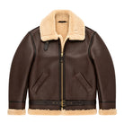 Men's B3 Flight Shearling Fur Lining Brown Leather Shearling Jacket
