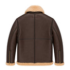 Men's B3 Flight Shearling Fur Lining Brown Leather Shearling Jacket (Back)
