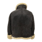 Men's B3 Flight Wide Shearling Collar Brown Shearling Jacket (Back)