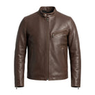 Men's Biker Distressed Vintage Brown Leather Jacket