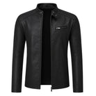Men's Biker Ribbed Cuffs Black Premium Jacket