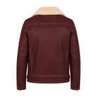 Men's Biker Shearling Lined Shearling Jacket (Back)