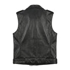 Men's Biker Sullivan Black Leather Vest (Back)
