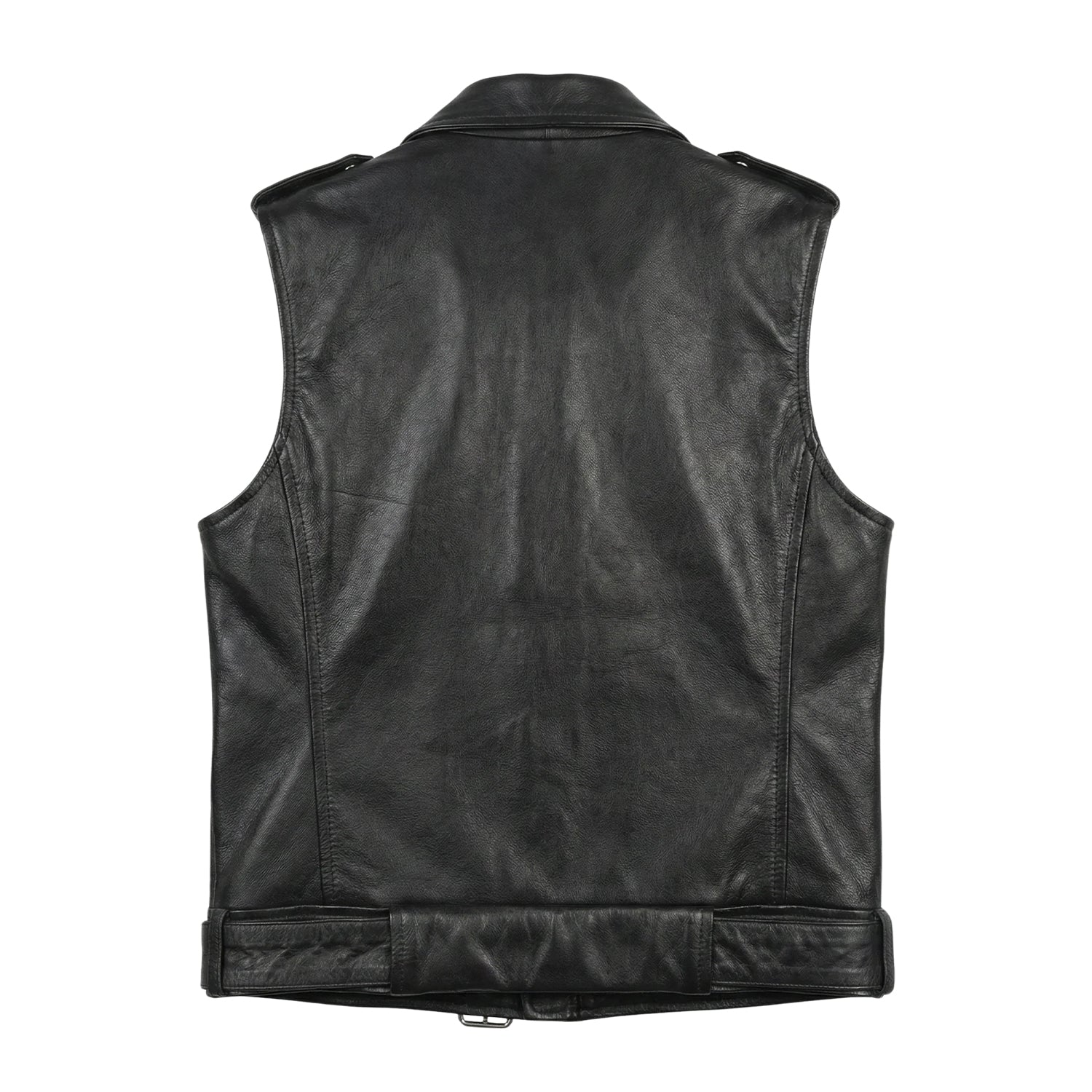 Men's Biker Sullivan Black Leather Vest (Back)